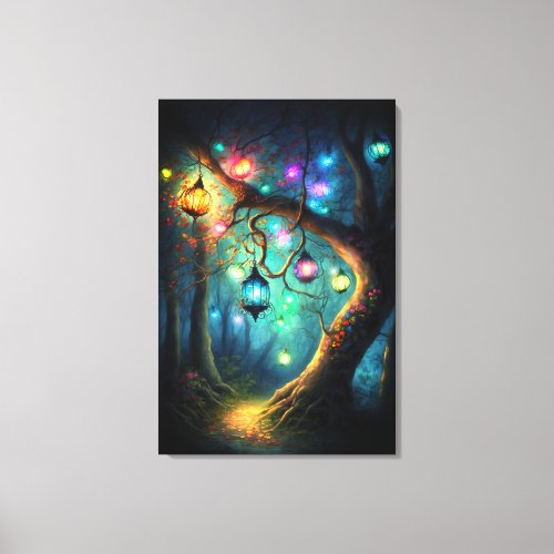 Magical Fairy Enchanted Forest Fantasy Pixie Dust Canvas Print