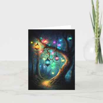 Magical Fairy Enchanted Forest Fantasy Pixie Dust Card by azlaird at Zazzle