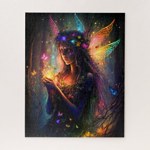 Magical Fairy Enchanted Forest Fantasy Pixie Dust Jigsaw Puzzle