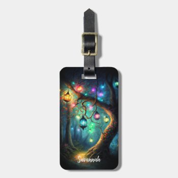 Magical Fairy Enchanted Forest Fantasy Pixie Dust Luggage Tag by azlaird at Zazzle