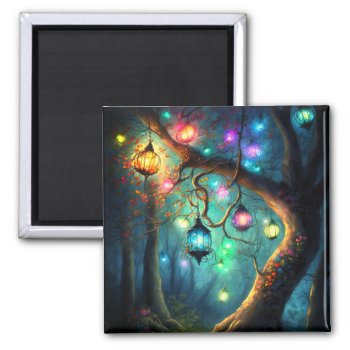 Magical Fairy Enchanted Forest Fantasy Pixie Dust Magnet by azlaird at Zazzle