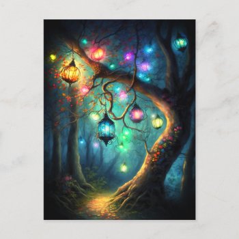Magical Fairy Enchanted Forest Fantasy Pixie Dust Postcard by azlaird at Zazzle