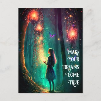 Magical Fairy Enchanted Forest Fantasy Pixie Dust Postcard by azlaird at Zazzle