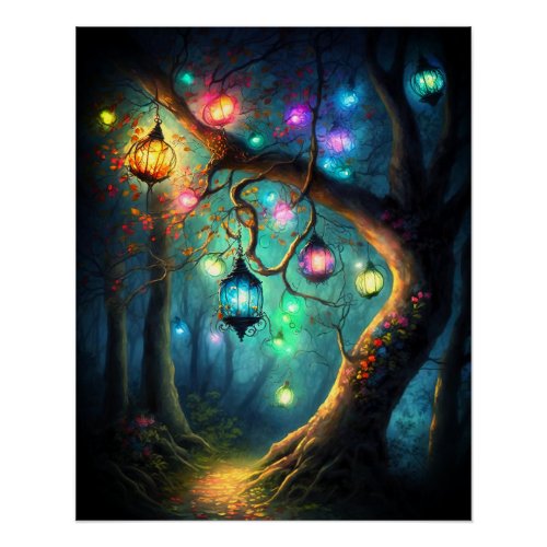 Magical Fairy Enchanted Forest Fantasy Pixie Dust Poster