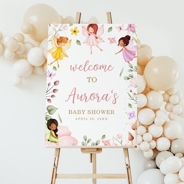Magical Fairy Enchanted Garden Baby Shower Welcome Foam Board (Creator Uploaded)