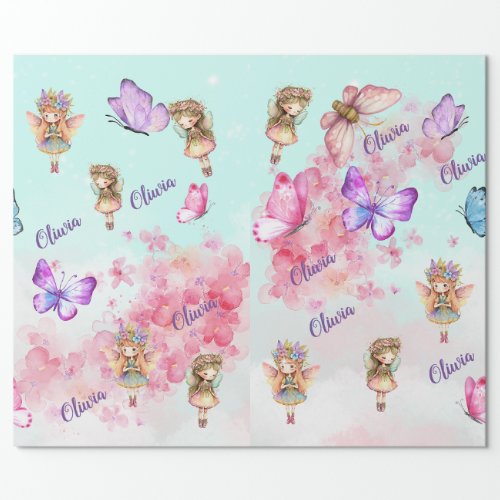 Magical Fairy Enchanted wrapping paper sheet