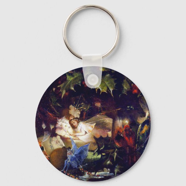 Magical Fairy Fantasy Painting: The Fairy Bower Keychain (Front)