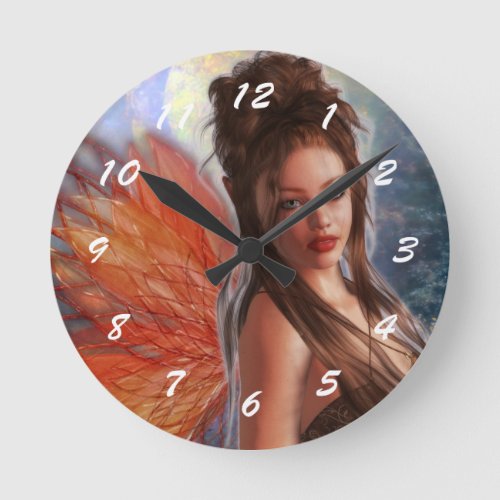 Magical Fairy Fantasy  Round Clock