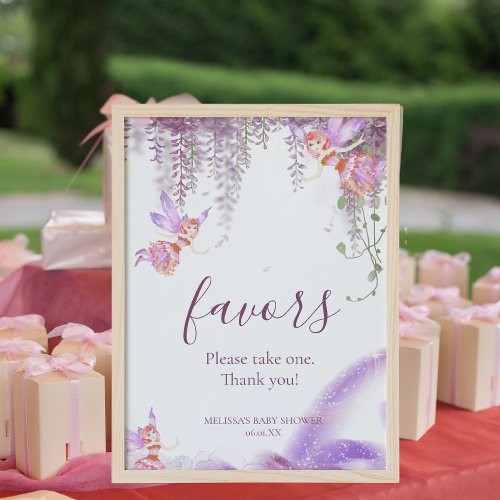 Magical Fairy Favors Sign Please Take One Poster