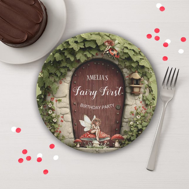 Magical Fairy First Birthday Party Paper Plates (Magical Fairy First Birthday Party Paper Plates)