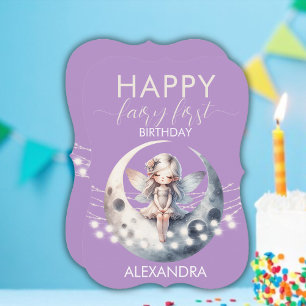 Magical Fairy First Girl Happy Birthday Card