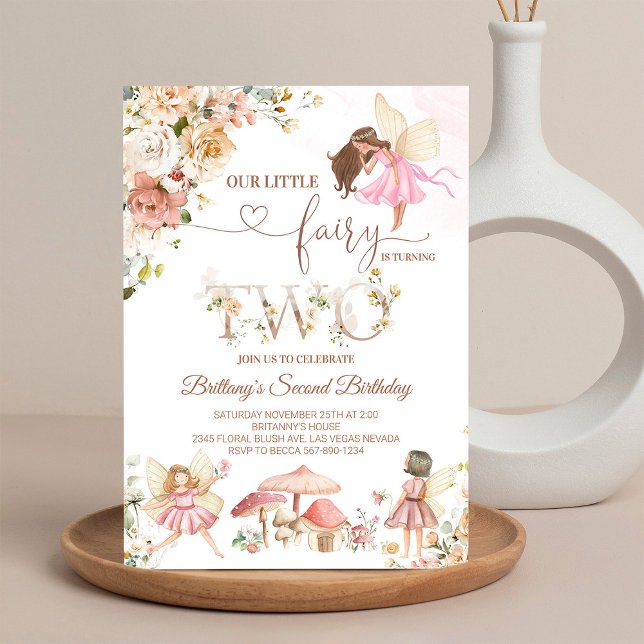 Magical Fairy Floral Butterfly Birthday Invitatio Invitation (Creator Uploaded)