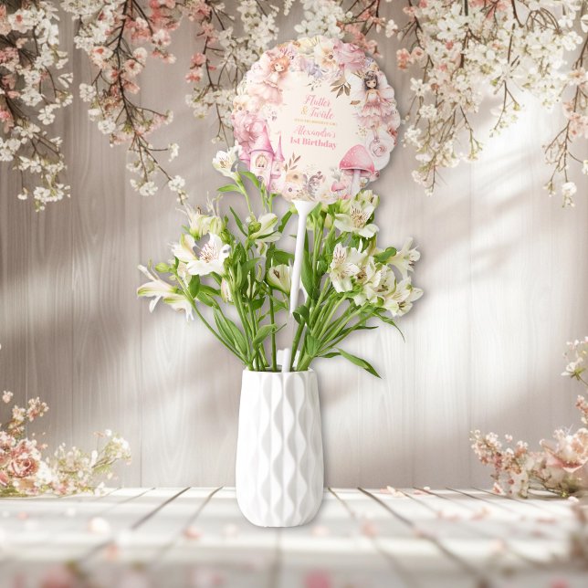 Magical Fairy Floral Garden Pixie 1st Birthday Balloon (Creator Uploaded)