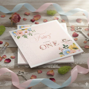 Magical Fairy Floral Garden Pixie Girls Birthday Napkins