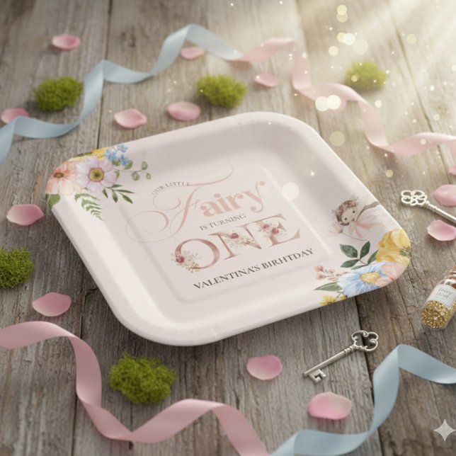 Magical Fairy Floral Garden Pixie Girls Birthday  Paper Plates (Creator Uploaded)