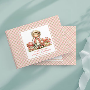 Magical Fairy Floral Mushroom Birthday Guest Book