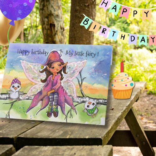 Magical Fairy for Little Girl Hand-drawn Birthday 