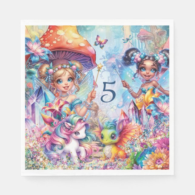 Magical Fairy Forest Party Napkin (Front)