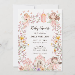 Magical Fairy Garden Baby Shower Invitatio Invitation
