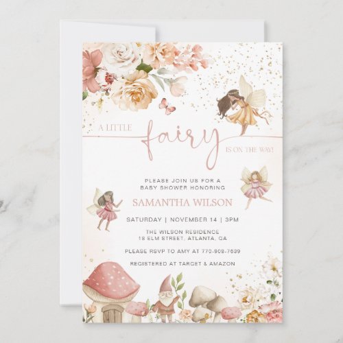 Magical Fairy Garden Baby Shower Invitation