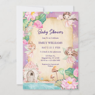 Magical Fairy Garden Baby Shower Invitation