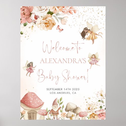 Magical Fairy Garden Baby Shower Welcome Sign