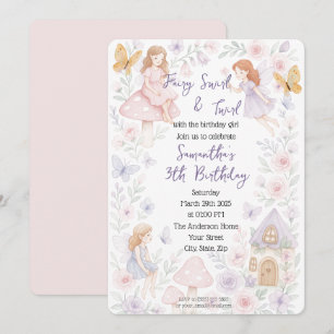 Magical Fairy Garden Birthday Invitation