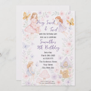 Magical Fairy Garden Birthday Invitation