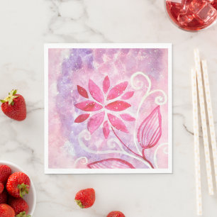 Magical Fairy Garden Birthday Paper Napkins