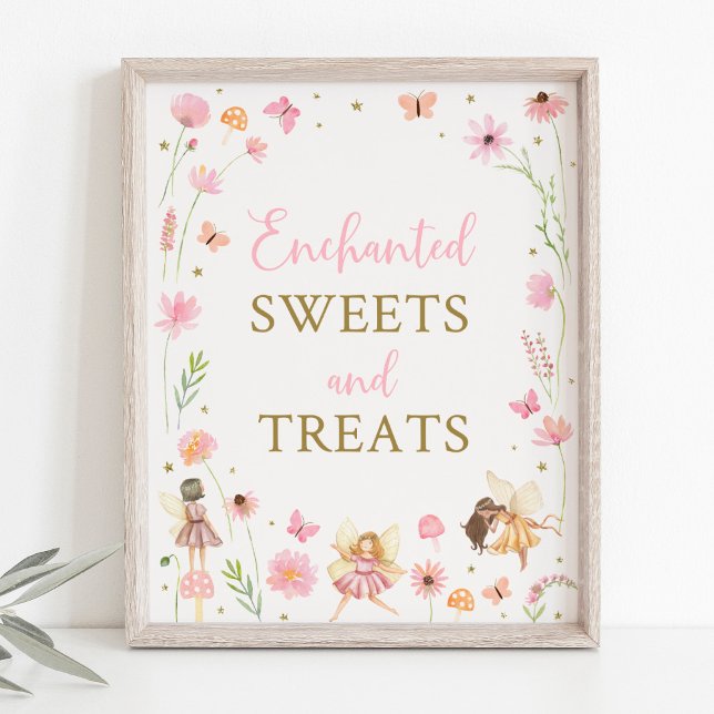 Magical Fairy Garden Floral Birthday Treats Sign (Creator Uploaded)