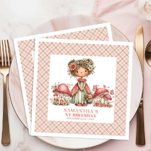 Magical Fairy Garden Whimsical Birthday Party Paper Dinner Napkins
