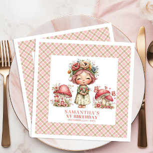 Magical Fairy Garden Whimsical Birthday Party Paper Dinner Napkins