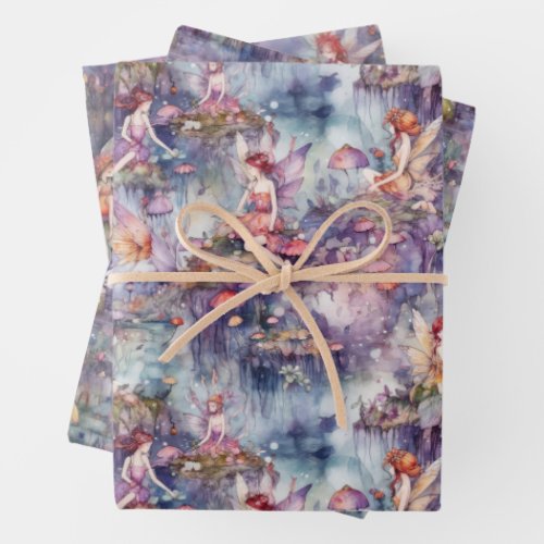 MAGICAL FAIRY GARDEN WRAPPING PAPER SHEETS