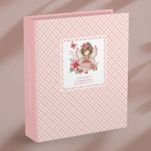Magical Fairy Girl Birthday Blush Pink Memory  3 Ring Binder