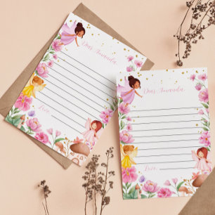 Magical Fairy Girl Time Capsule Note Message Card