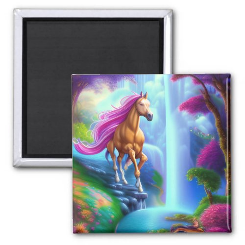 Magical Fairy Horse Waterfall Magnet