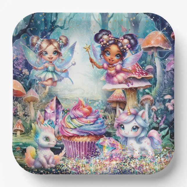 Magical Fairy Land Party Plate (Front)