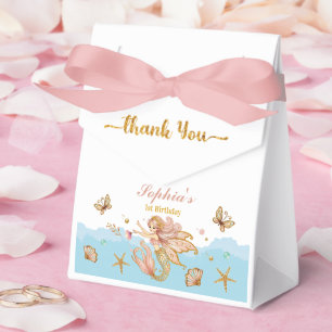 Magical Fairy Mermaid Girl's Birthday Party Favor Boxes