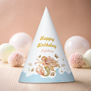 Magical Fairy Mermaid Girl's Birthday Party Hat