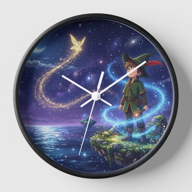 Magical Fairy Night Wall Clock (Front)