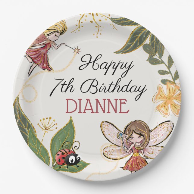 Magical Fairy Paper Plates (Front)