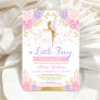 Magical Fairy Pink Blush Purple Floral Baby Shower Invitation