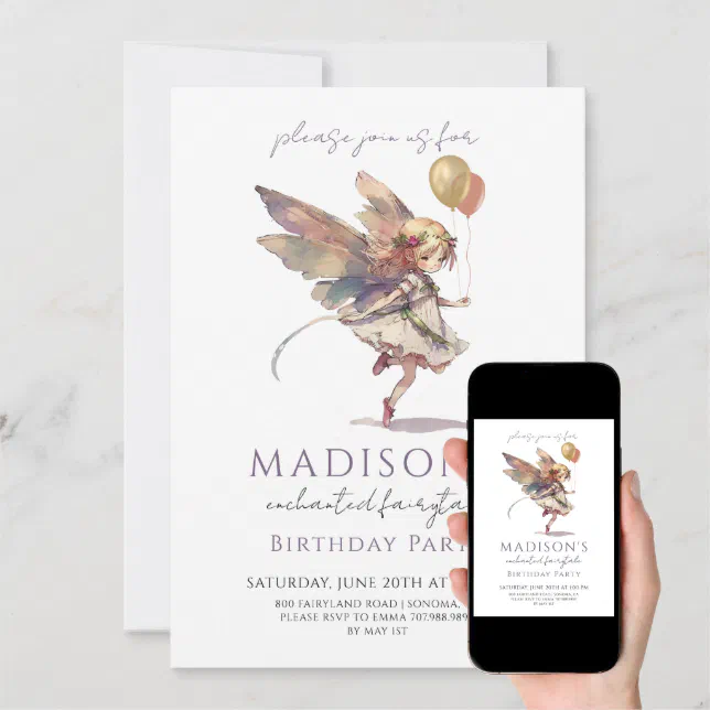 Jigsaw Card - Birthday Wishes Woodland Fairy - Birthday Card – Rachel - View #3