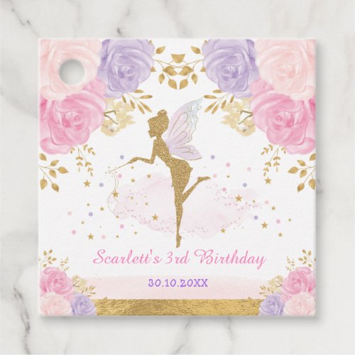 Magical Fairy Pixie Garden Floral Birthday Girl Favor Tags