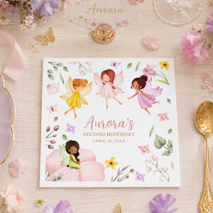 Magical Fairy Princess Enchanted Garden Birthday Napkins