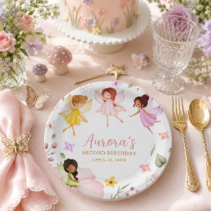 Magical Fairy Princess Enchanted Garden Birthday Paper Plates
