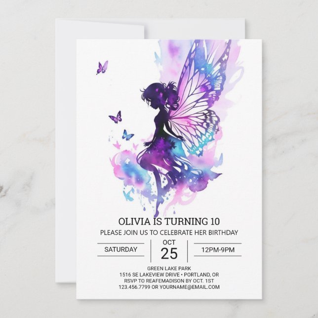 Magical Fairy Tale Birthday Magic Invitation (Front)