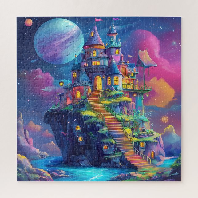 Magical Fairy Tale Castle  & Floating Island Jigsaw Puzzle (Vertical)