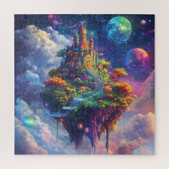 Magical Fairy Tale Castle & Floating Island Jigsaw Puzzle (Vertical)