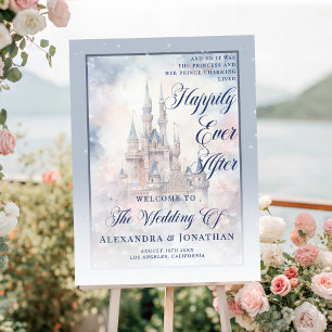 Magical Fairy Tale Castle Wedding Welcome Sign